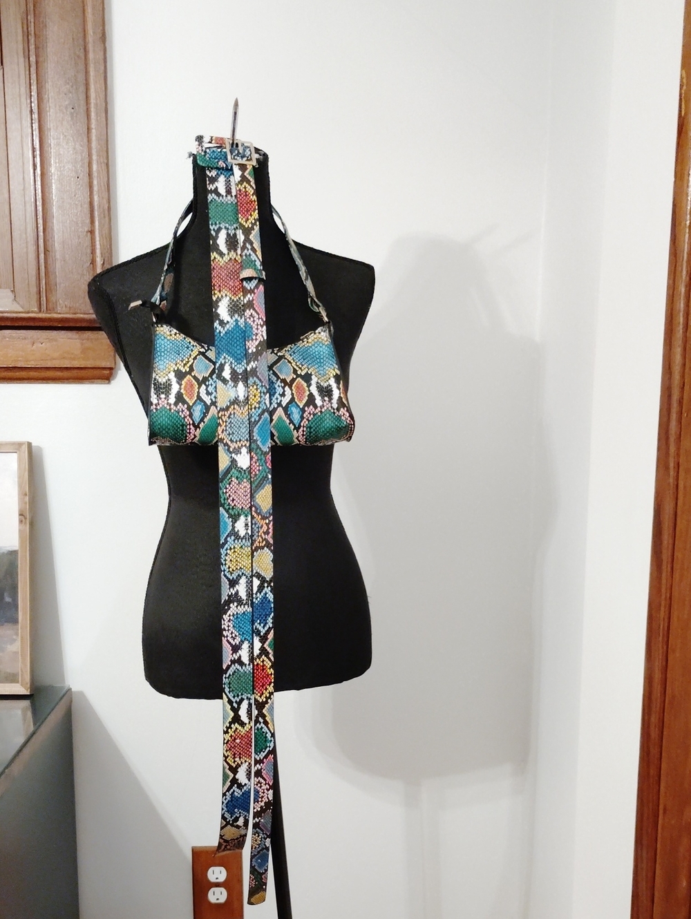 Multicolor Snake Print Belts And Purse - Women Accessories